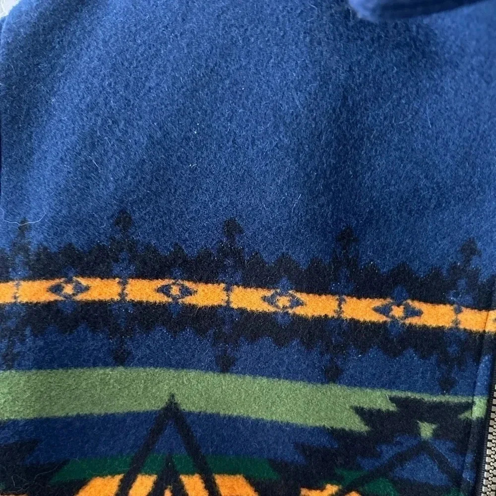 Pendleton Blue Jacket With Multicolor Pattern - image 8